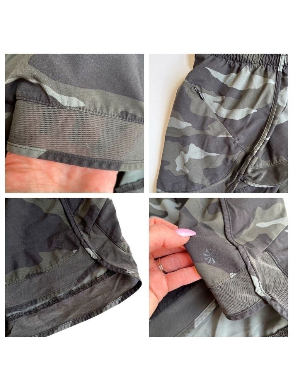 Athleta Printed Mesh Racer Run Shorts - Picture 8 of 9
